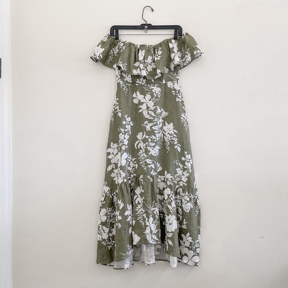 Reformation Baela Floral Midi Dress in Willow 2 NWT - Picture 4 of 13